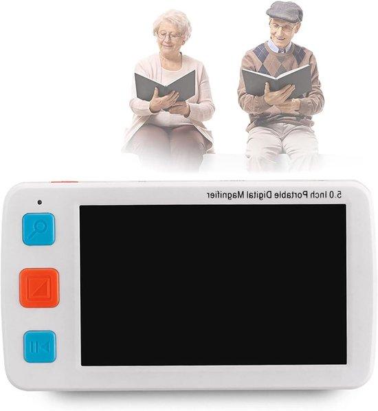 Digital Enlarger - Lesen Hilfe - Text vergrößern - Verstellbare Farben - 5 Zoll Bildschirm - Schwarz