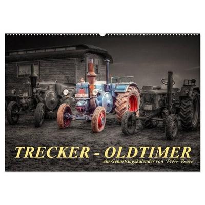 Trecker - Oldtimer / Geburtstagskalender (Wandkalender 2027 DIN A2 quer), CALVENDO Monatskalender
