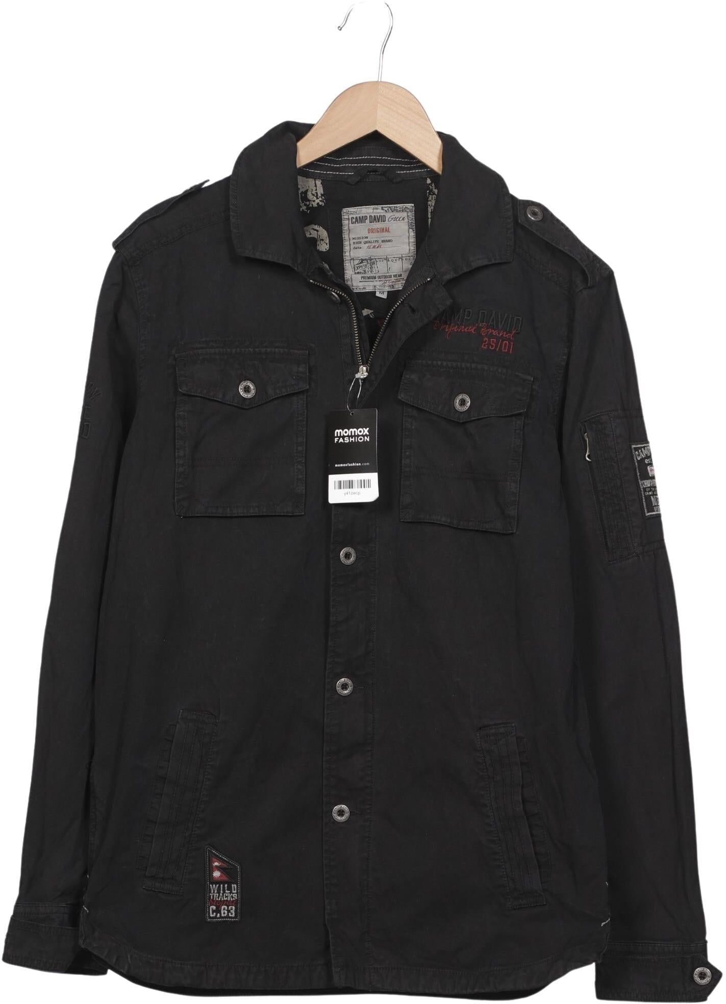 Camp David Herren Jacke, Schwarz, Gr. M, Baumwolle - Second Hand