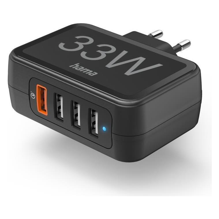 Hama Schnellladegerät (33 W, 4 Ports) (00201629)