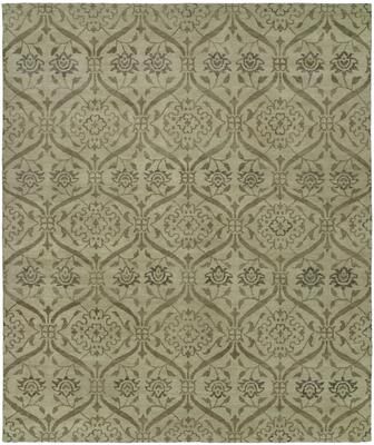 KALATY Transitional Grey Hand-Knotted Wool Area Rug