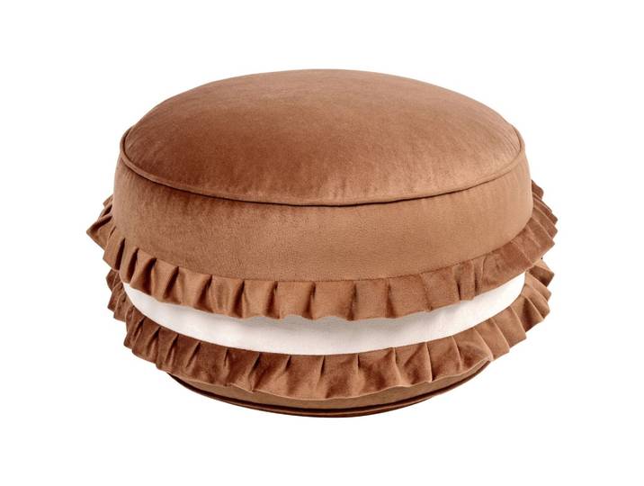 KINDERHOCKER Samtstoff Braun Marot