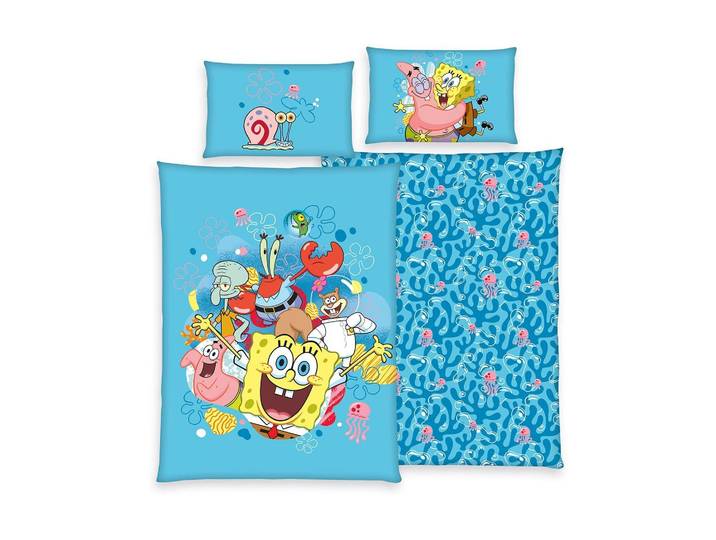 Kinderbettwäsche HERDING Spongebob, 65/100+160/210 cm , bunt, Renforcé (Bio-Baumwolle), B/L:, Renforcé (Bio-Baumwolle), Obermaterial: 100% Baumwolle, Bettwäsche, Kinderbettwäsche
