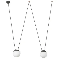 Faro Pendelleuchte MINE PC SPACE 200cm, 2xE27, IP20, dunkelgrau FAR-28210-2L