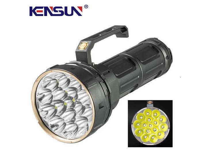 Lampe de poche LED Ultra lumineuse haute puissance, chargeur solaire/USB, torche multifonctionnelle à longue portée, lanterne portative pour Camping en plein air