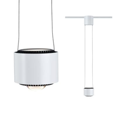 PAULMANN Schienensystem-Leuchten "URail Pendel Aldan 860lm/460lm 8,5W 2700K dimmbar 230V Weiß", weiß, 1, Ø 9,8cm H: 8,5cm, 1 Stk., Leuchten, dimmbar, LED Schienensystem