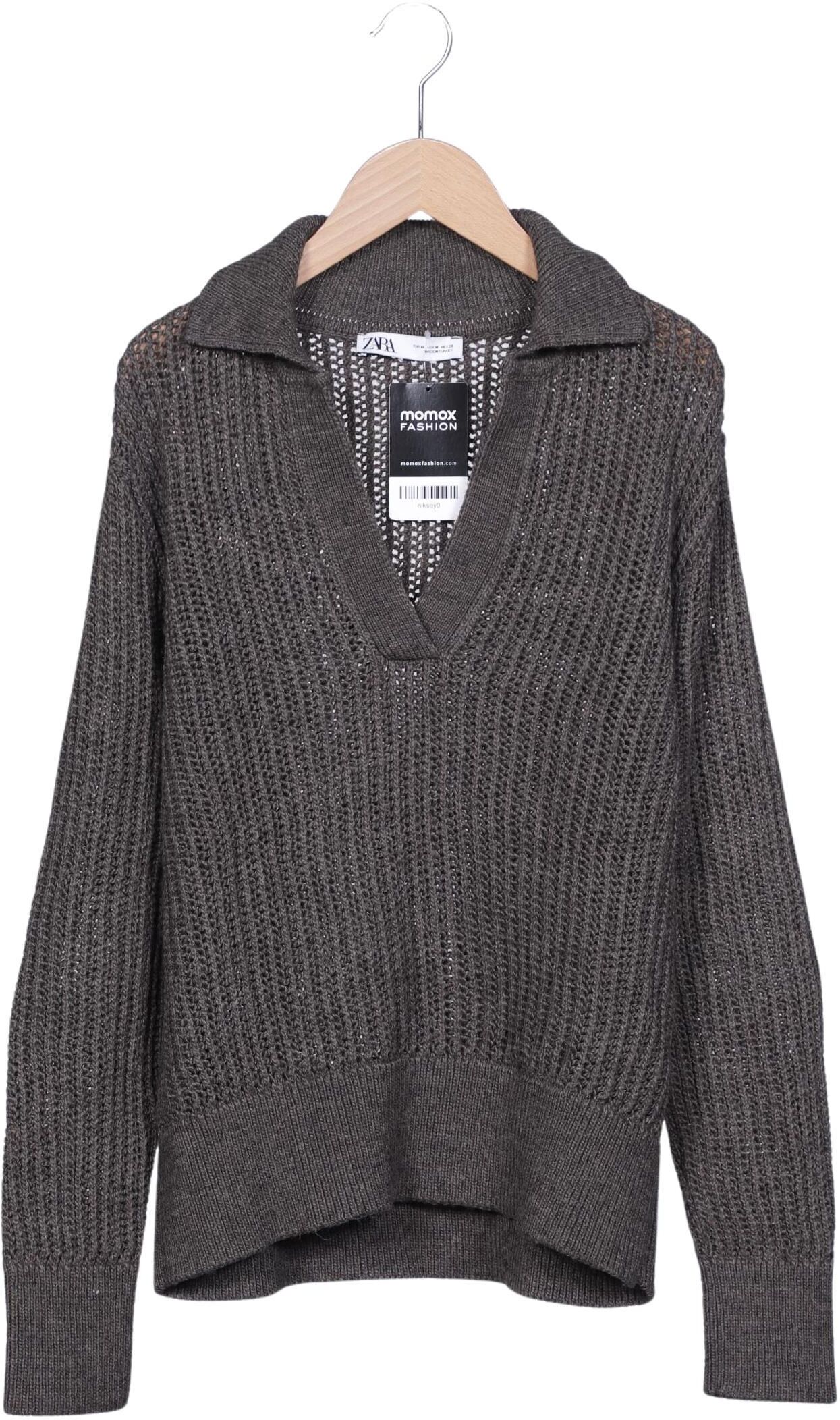 Zara Damen Pullover, Grau, Gr. M, Synthetik - Second Hand