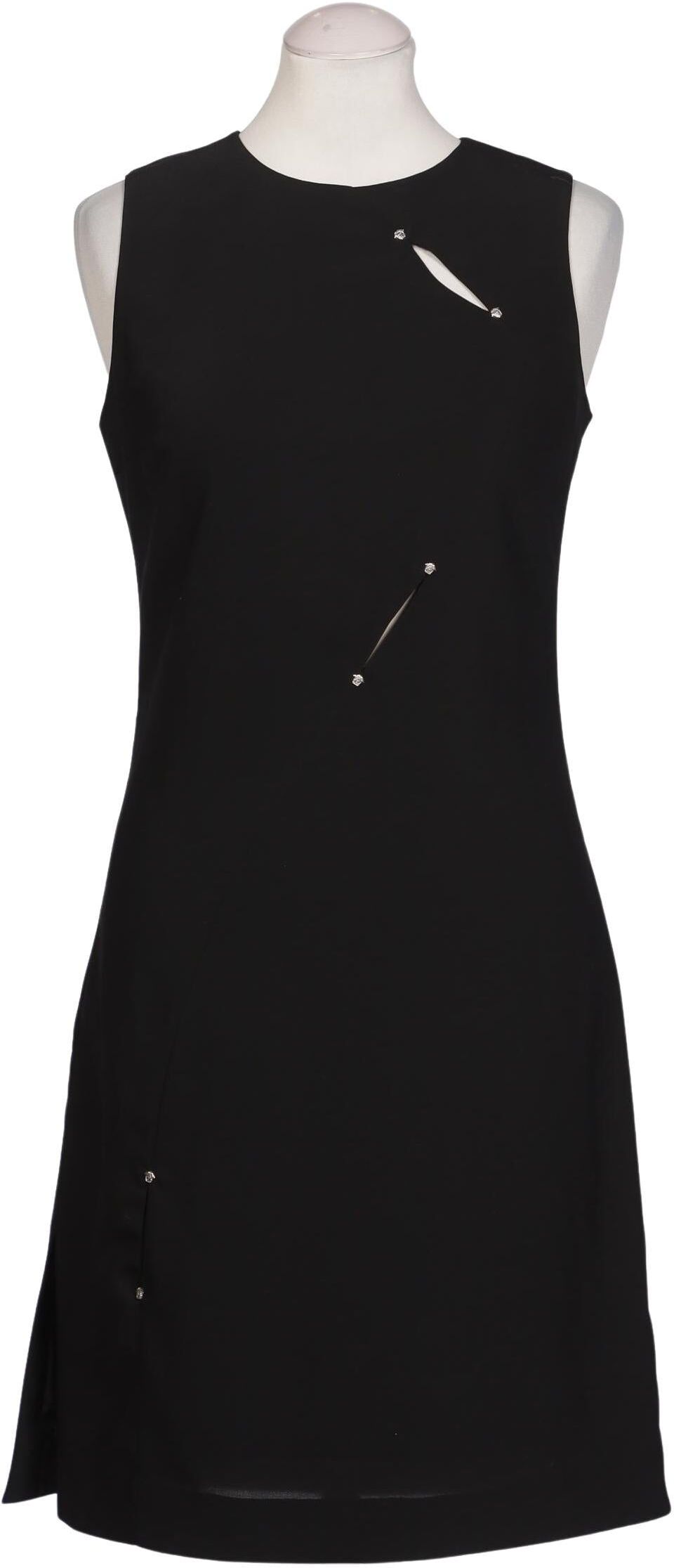 Versace Jeans Couture Damen Kleid, Schwarz, Gr. EU 38 (IT 44), Synthetik / Viskose - Second Hand