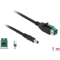 DELOCK PoweredUSB Kabel 12V St > DC 5.5x2.1mm St 1.0m