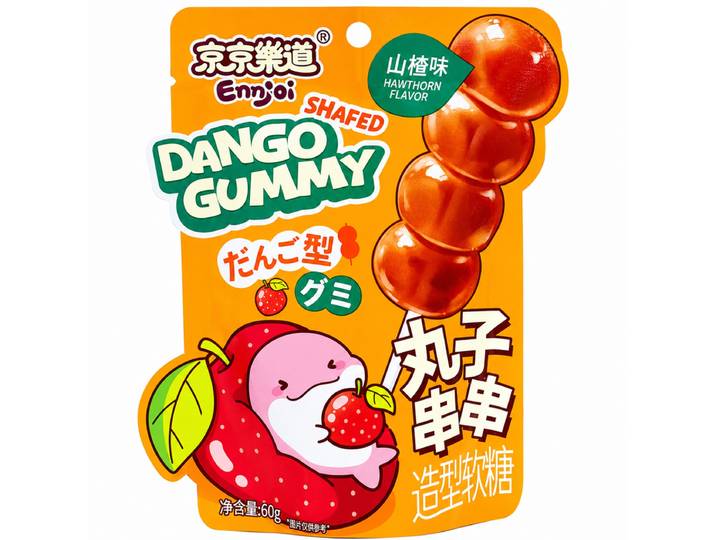 ENNJOI Dango-vormige gummie met meidoornsmaak 60 g