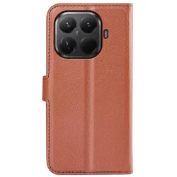 Cover-Discount Xiaomi 17T - Leder Etui Hülle (Xiaomi 17T), Smartphone Hülle, Braun
