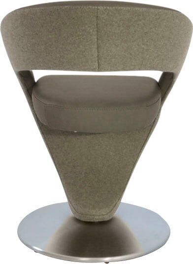 Esszimmerstuhl K+W KOMFORT & WOHNEN "Wave, Drehstuhl", grün (kaktus 21, delfin 85, edelstahloptik), B:62cm H:86cm T:61cm, Stühle, Esszimmerstuhl, Design-Drehstuhl, Drehteller in Metall edelstahloptik, Farbkombination kaktus 21, delfin 85, edelstahloptik B