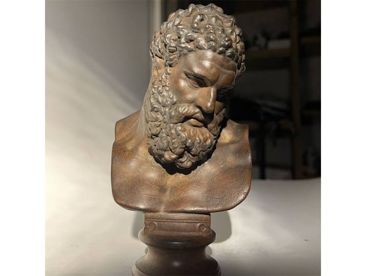 Sculpture d'art romaine rétro Tête d'Hercule, aide pédagogique pour l'esquisse artistique, décoration de bureau à domicile, ornements créatifs