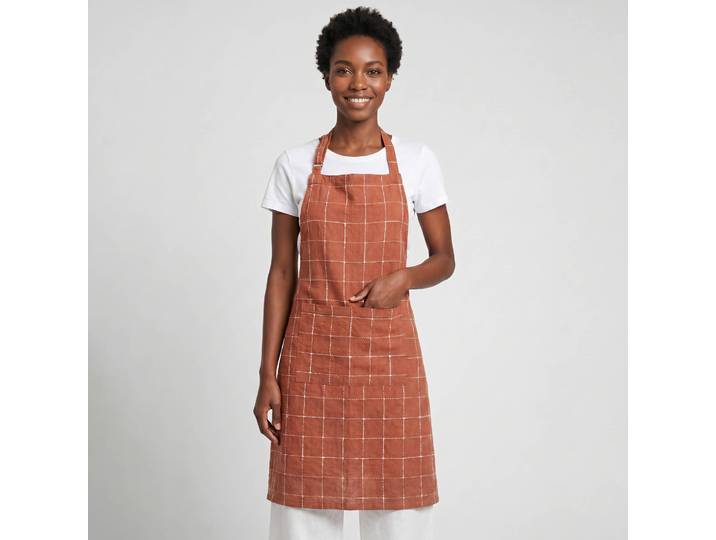 Tablier cuisine carreaux forme bavette - Blancheporte
