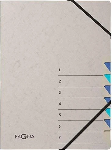 PAGNA Ordnungsmappe Easy Grey 7 Fächer grau
