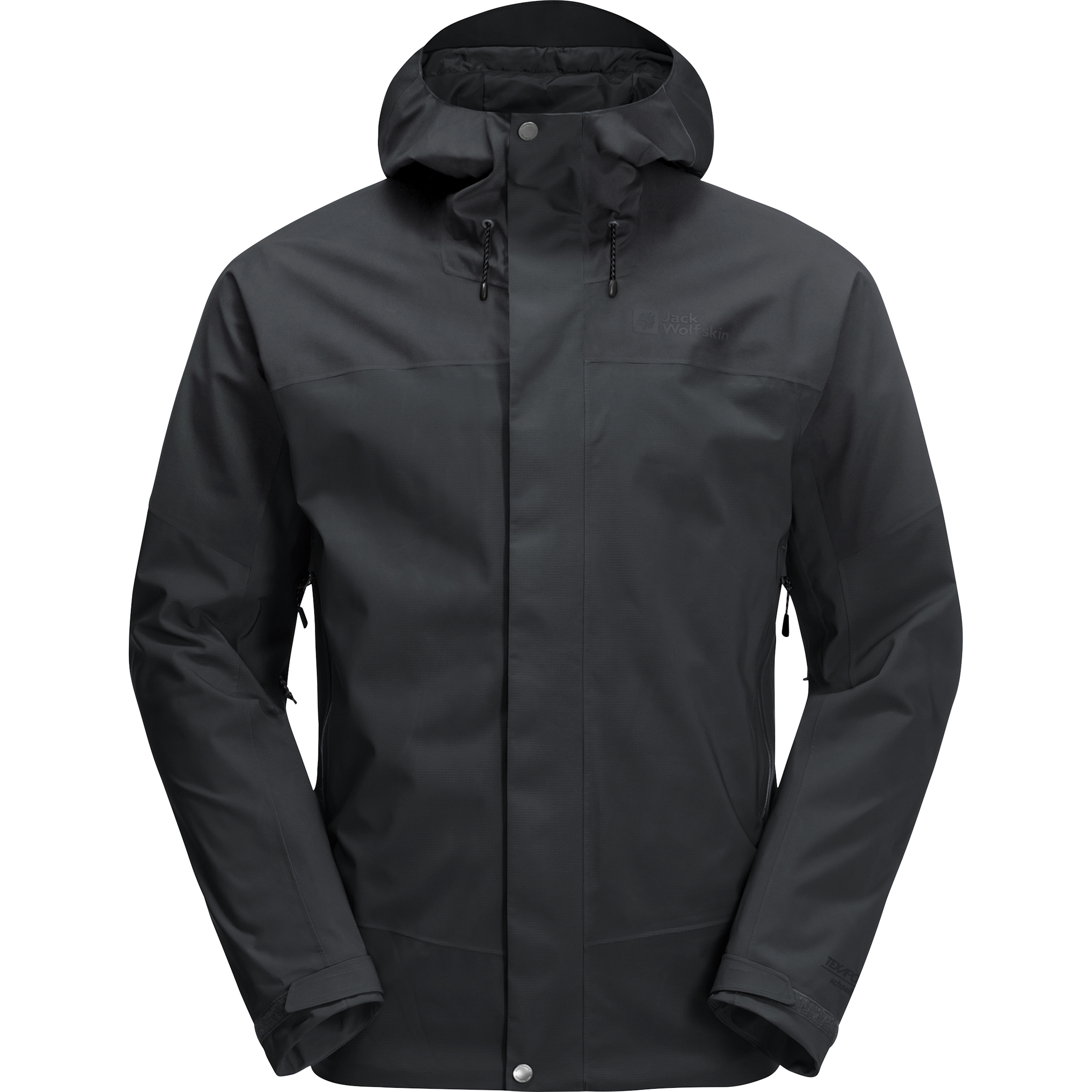 Jack Wolfskin Kammweg 2l Herren Regenjacke schwarz Größe M Trekking Elastisch schoeller