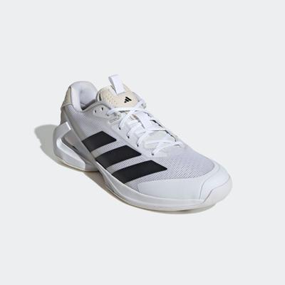 Tennisschuh ADIDAS PERFORMANCE "ADIZERO UBERSONIC 5", Herren, Gr. 42,5, schwarz-weiß (cloud weiß, core schwarz, silber metallic), Synthetik, Textil, Schuhe, für Hartplätze