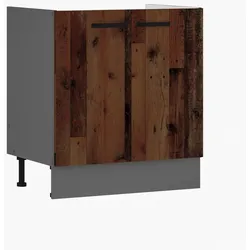 Küche OLD STYLE Wood Spülenunterschrank 80 Küchenzeile Küchenblock Einbauküche