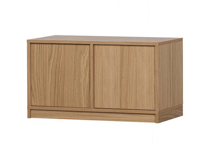 Livetastic Lowboard Modulair, Natur, Holz, Eiche, furniert, 2 Fächer, 77x44x40 cm, erweiterbar, Holzmöbel, Kleinmöbel Holz, Holzkommoden, Lowboards Holz