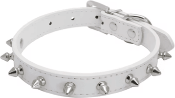 Inspire Picks Leather Spiked Pet Collar Adjustable Studded Neck Strap For Dogs & Cats 4 30x1.5cm