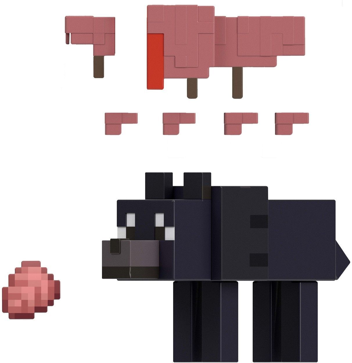 Mattel Minecraft: Armored Wolf - Figure 8cm (JJR99)