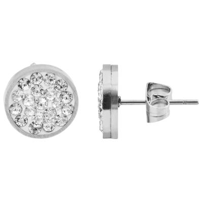 Paar Ohrhänger ADELIA´S "Ohrringe – Ohrstecker aus Edelstahl mit Strass Steinchen", Damen, Gr. Damen, Edelstahl, silber, Ohrringe, Ein Geschenk, das Freude macht