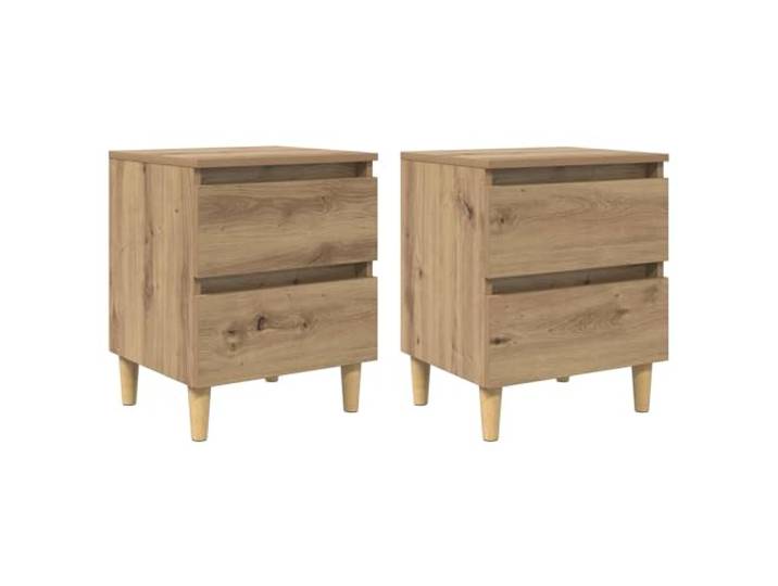 Tmriohed 2er Set Nachttisch mit Schublade 40x35x50 cm Artisan-Eiche Kompakter Beistelltisch aus Holzwerkstoff für Schlafzimmer und Wohnzimmer, bietet nützlichen Stauraum neben dem Bett.