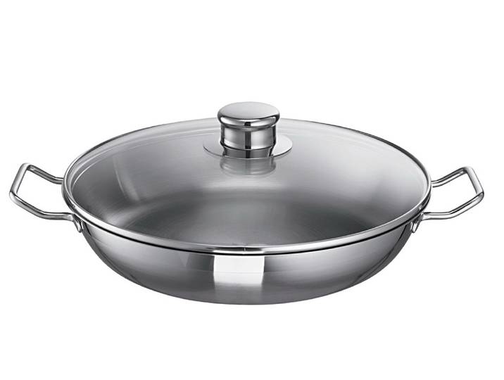 Pfannen-Serie Profi-Line i unbeschichtet - Schmorpfanne 28cm