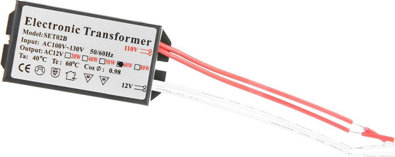Cocosity Elektronische transformator spanningsomzetter van 110V naar 12V slimme voeding driver 60W