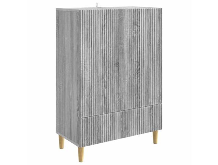 Sideboard Graues Sonoma 66 x 34,5 x 95 cm Holzwerkstoff mit Schiebetüren Verstellbare Einlegeböden, pflegeleichte Oberfläche, vielseitig nutzbar, robuste Verarbeitung