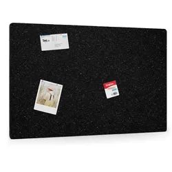 Akustikplatte 120 x 80 cm, runde Ecken, schwarz