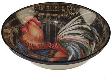 Certified International Gilded Rooster Serving/Pasta Bowl