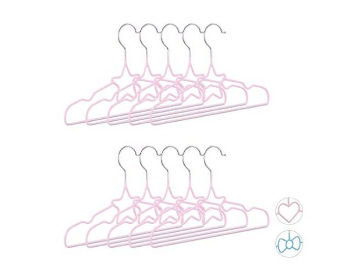 Relaxdays Cintres Enfants Set de 10 cintres bébé décoratif Chemises Forme Originale Fer PVC 30 cm\, Etoile