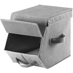 AUFBEWAHRUNGSBOX mit Deckel und Klappdeckel - L19 cm