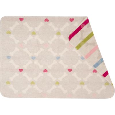 Wohndecke PAD "BONES", multi, B:75cm L:100cm, Baumwolle, Wohndecken, Wohndecke, Stilvolles Design für Mensch und Hund – typisch PAD, 75x100 cm