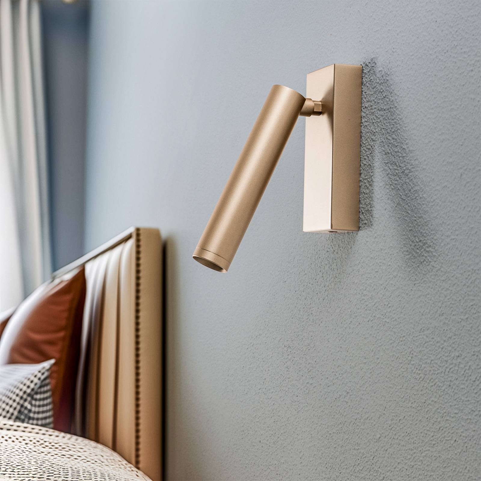 Wandlampe Rulo Argon, messing / gold, für Wohn- / Esszimmer, Metall, LED Wandleuchte, Wandlampe Innen
