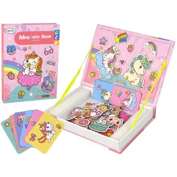 Magnetisches Puzzle Buch Einhörner Puzzles Karten