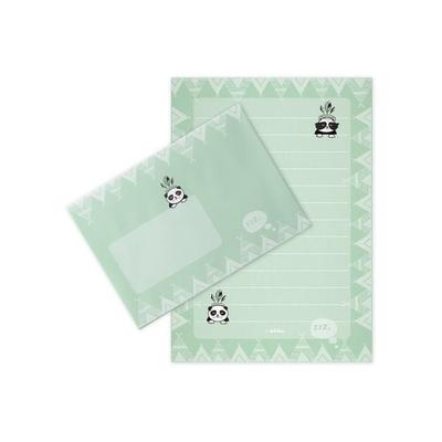 Liniertes Briefpapier-Set für Kinder: Lama/ Alpaka (für Mädchen und Jungen, bunt)