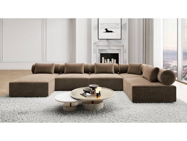 Couchlandschaft Laguardia U-Form in Stoff