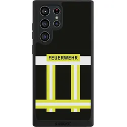Nivocase Handyhülle für Samsung Galaxy S22 Ultra Hülle NIVOpure Case Schwarz Beruf Feuerwehr Feuerwehrmann (Samsung Galaxy S22 Ultra), Smartphone Hülle, Schwarz