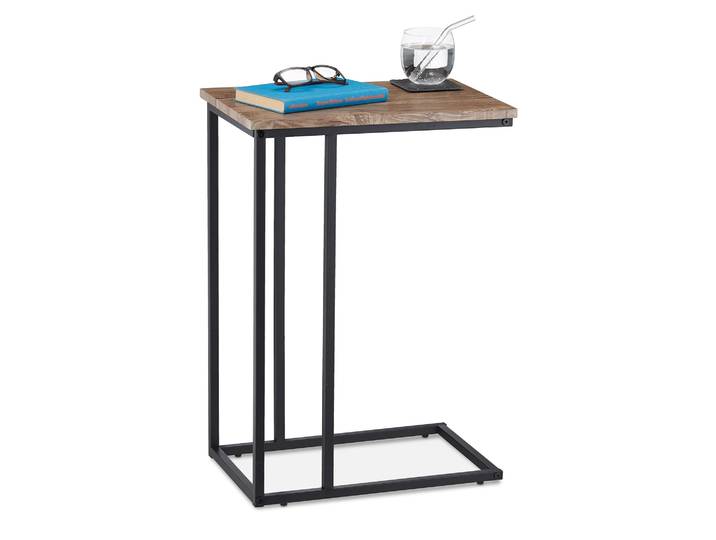Beistelltisch Industrial Schwarz-Grau