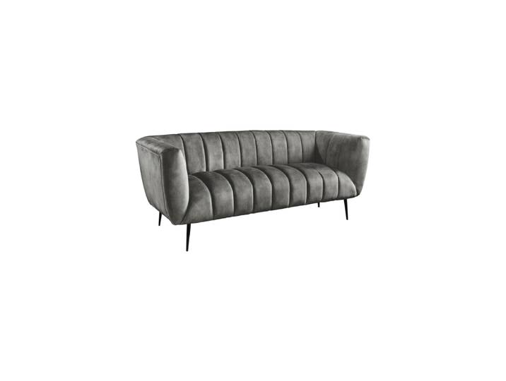 3-Sitzer Design Samtsofa „Noblesse“ Grau Invicta Interiors