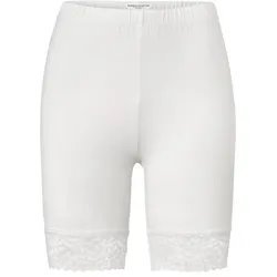Tchibo - Radlershorts mit Spitzenborte - Damen - Gr. M - weiß