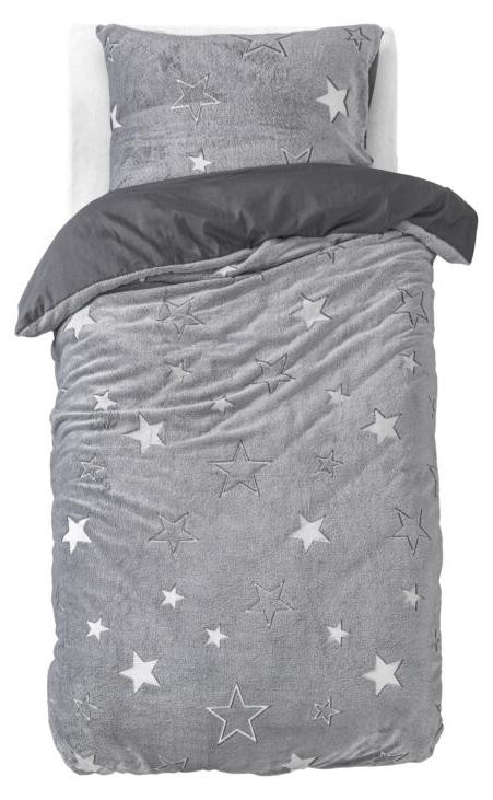 Sleeptime Glow in the dark Stars vloerbedekking Grijs 140 x 220 cm