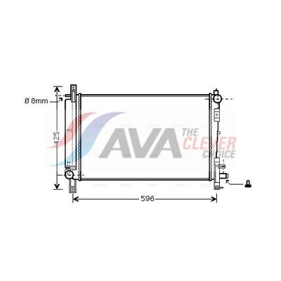 AVA CLEVER CHOICE Kühler, Motorkühlung cra2080 für DODGE PLYMOUTH