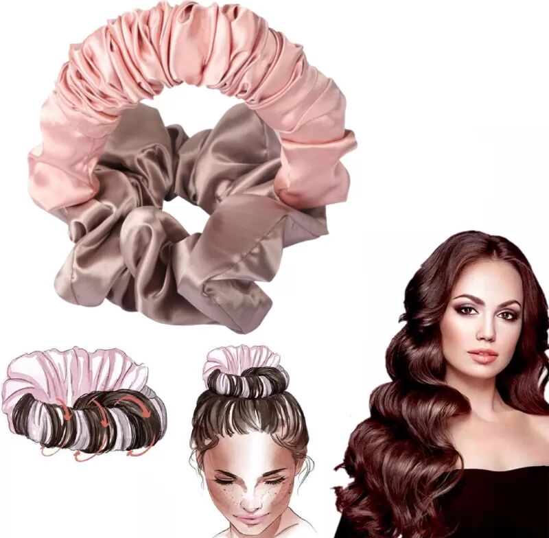 INF Haarband zum Locken der Haare rosa/braun