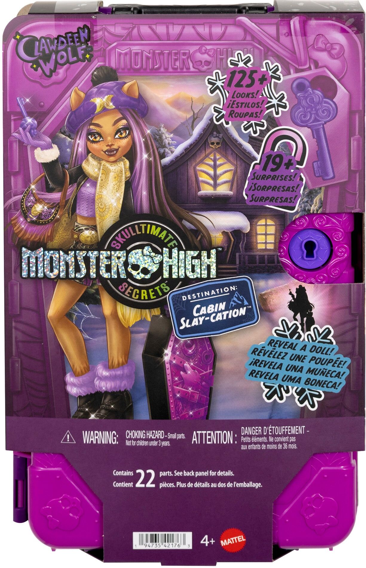 Monster High Skulltimate Secrets Cabin Slay-Cation Clawdeen Wolf Doll and Accessories for Kids, Ages 6 and Up, Mattel