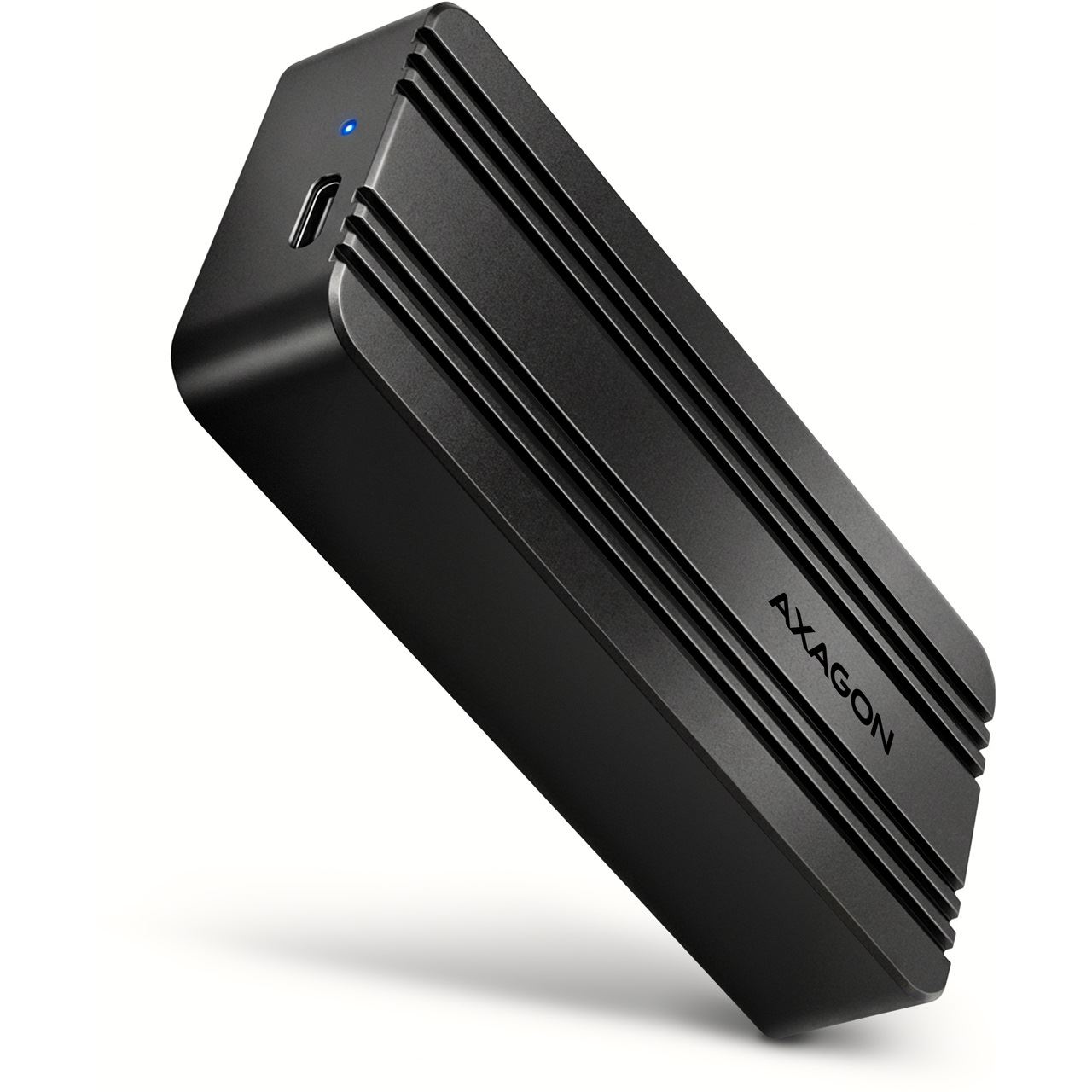 AXAGON EEM2-40G M.2-Gehäuse, USB4, 40 Gbit/s, NVMe, Aluminium - schwarz
