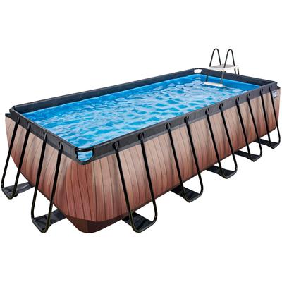 Framepool EXIT "inkl. Sicherheitsleiter und Kartuschenfilterpumpe", braun, B:250cm H:122cm L:540cm, Schwimmbecken, BxLxH: 250x540x122 cm