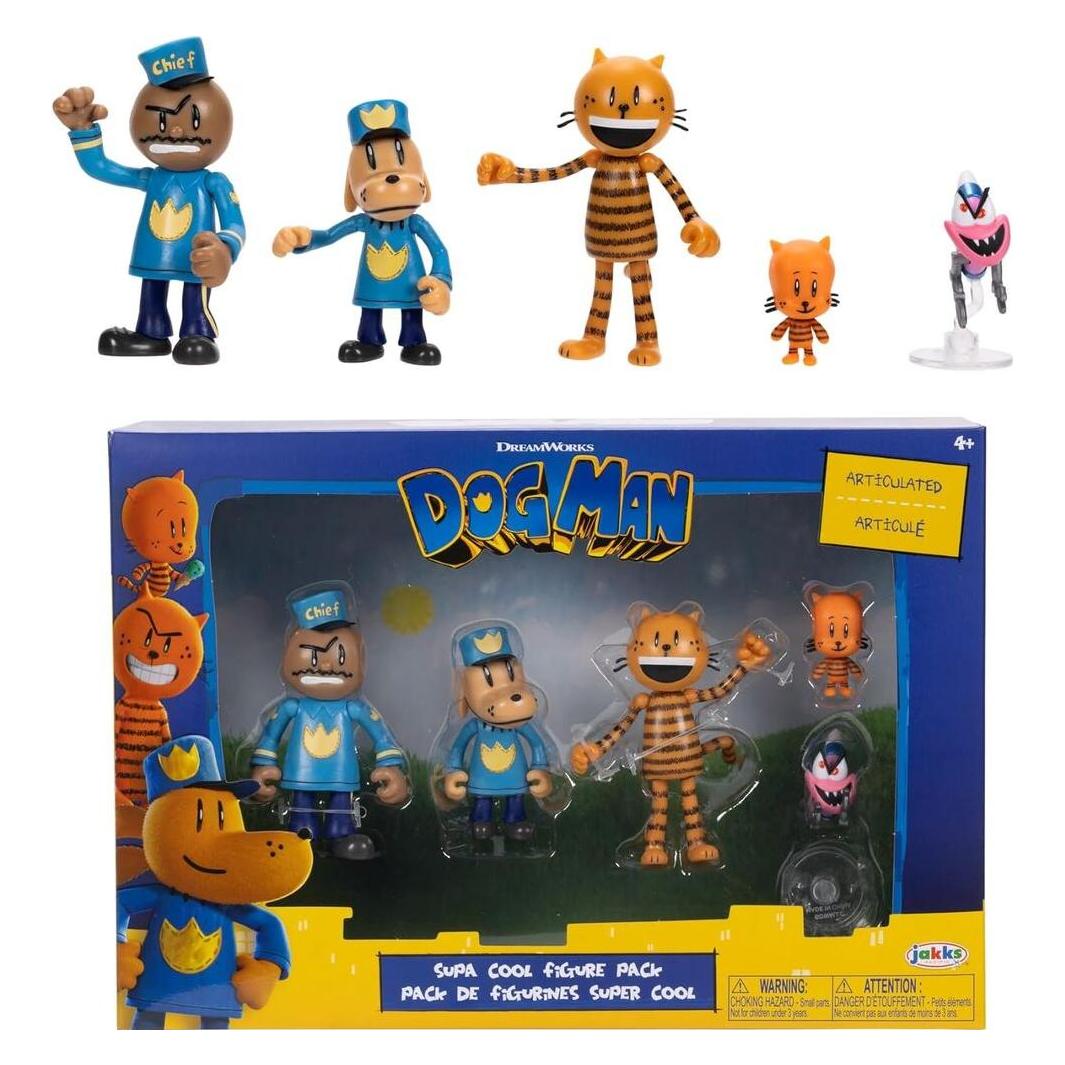 Dog Man Dogman pack 5 figures 6cm (197362)